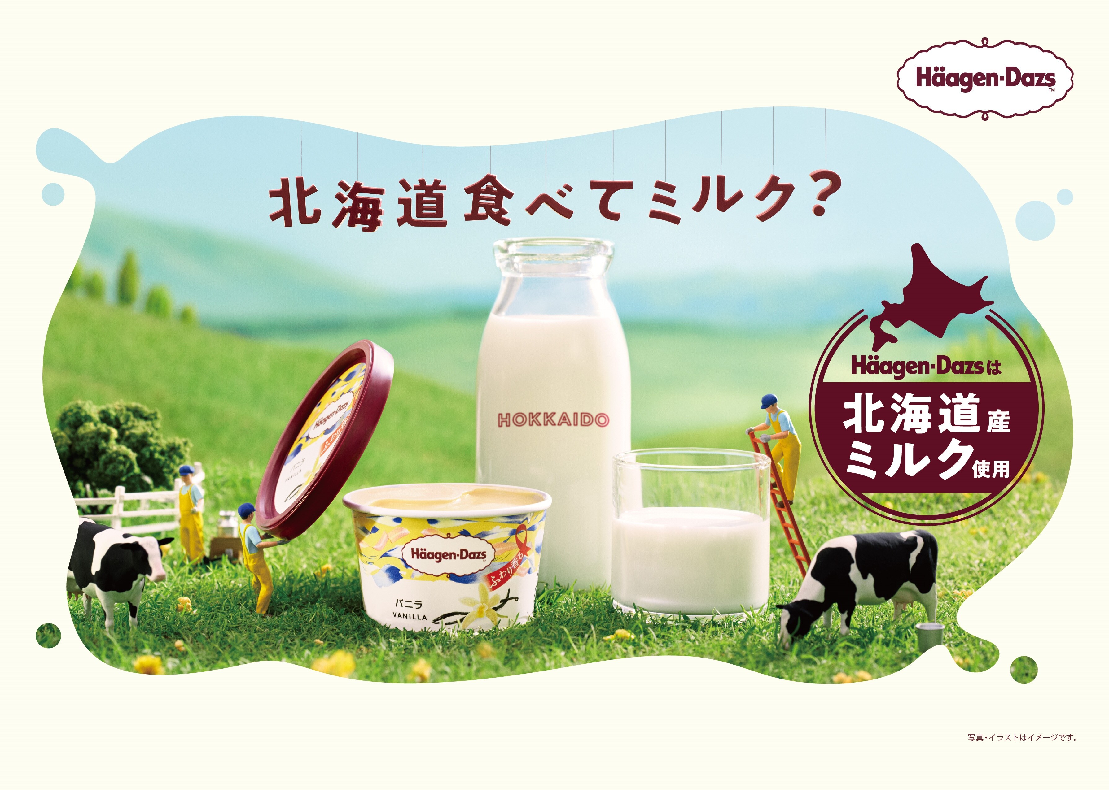 北海道産ミルク使用ハーゲンダッツイメージ