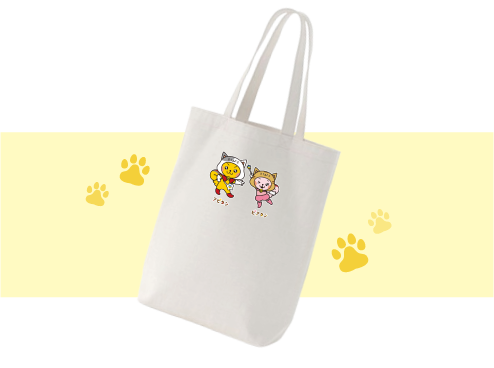 猫フードデザインのトートバッグ
