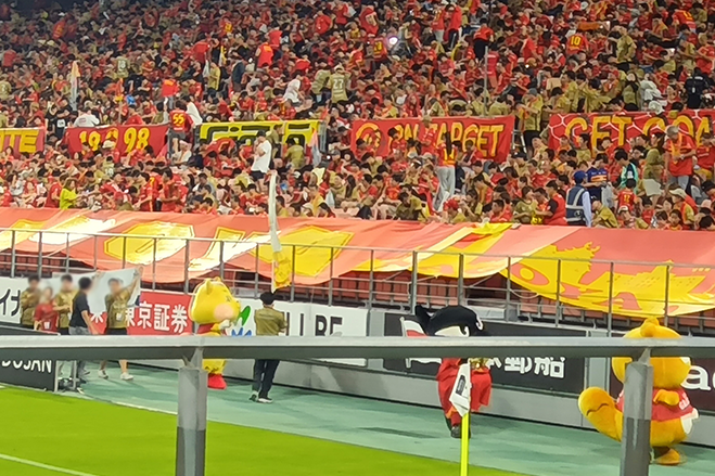 ハーフタイムにアピタンが登場！