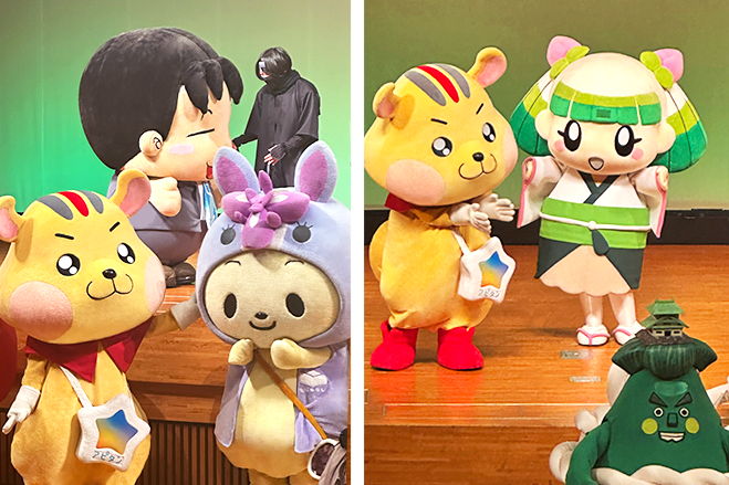 ゆるキャラのお友だちと写真を撮りました