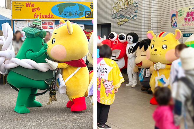 こまき山くんとお相撲もとりました