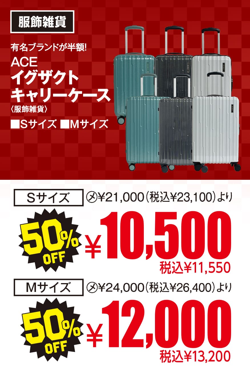 ACE イグザクトキャリーケース＜服飾雑貨＞Sサイズ・Mサイズ