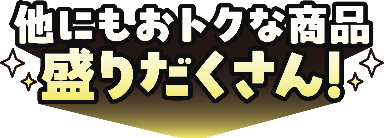 他にもおトクな商品盛りだくさん！