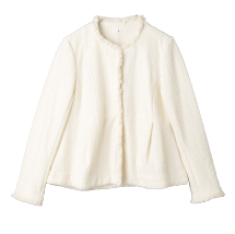 ツイードペプラムジャケット