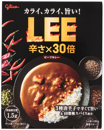 グリコ ビーフカレーLEE 辛さ×30倍(180g) ¥198(税込¥214)