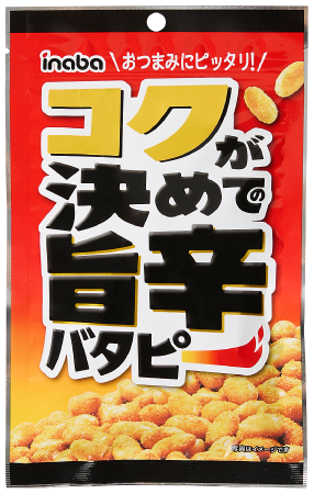 稲葉ピーナツ コク旨辛バタピー(80g) ¥198(税込¥214)