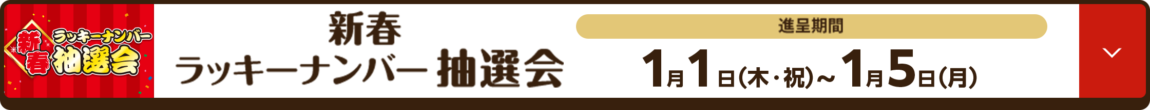 新春ラッキーナンバー抽選会