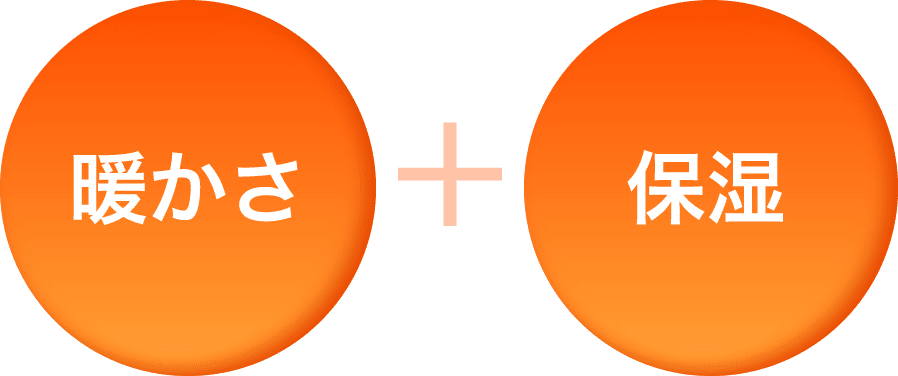 暖かさ+保湿