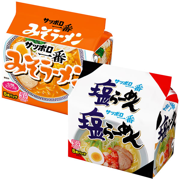 サンヨー食品 サッポロ一番5個パック(みそラーメン・塩らーめん 500g)