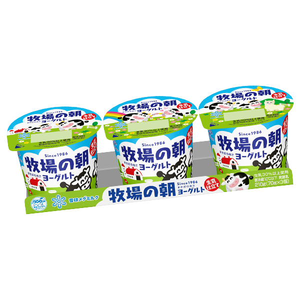 雪印メグミルク 牧場の朝ヨーグルト(70g×3個入)