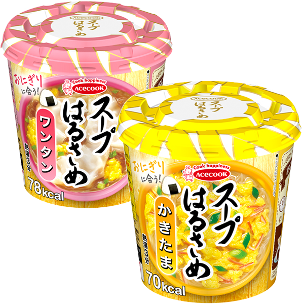 エースコック スープはるさめ ワンタン(22g)・かきたま(20g)