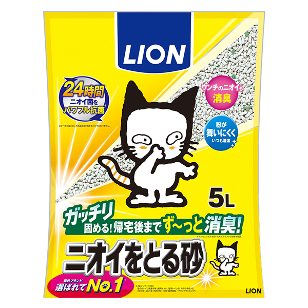 ライオン商事 ニオイをとる砂 無香料(5リットル)
