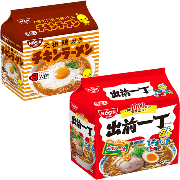 日清食品 チキンラーメン 5食パック(425g)・出前一丁 5食パック(475g)