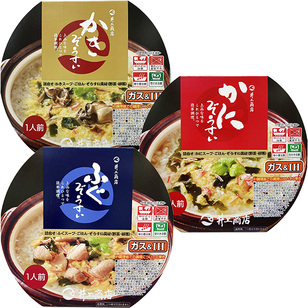 井上商店 かきぞうすい・かにぞうすい・ふぐぞうすい(423g)