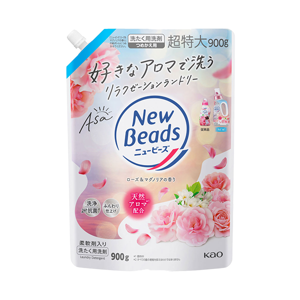 花王 ニュービーズローズ&マグノリアつめかえ用(900g)