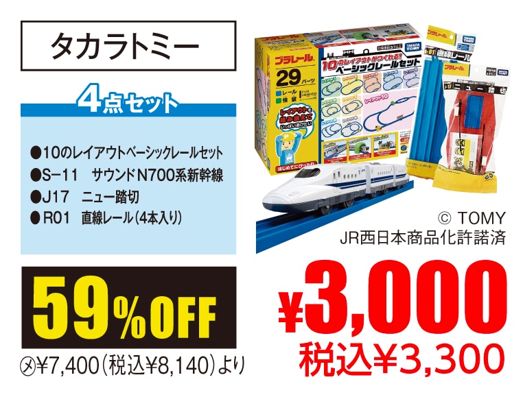 タカラトミー プラレールお楽しみ袋・すぐに遊べる4点セット