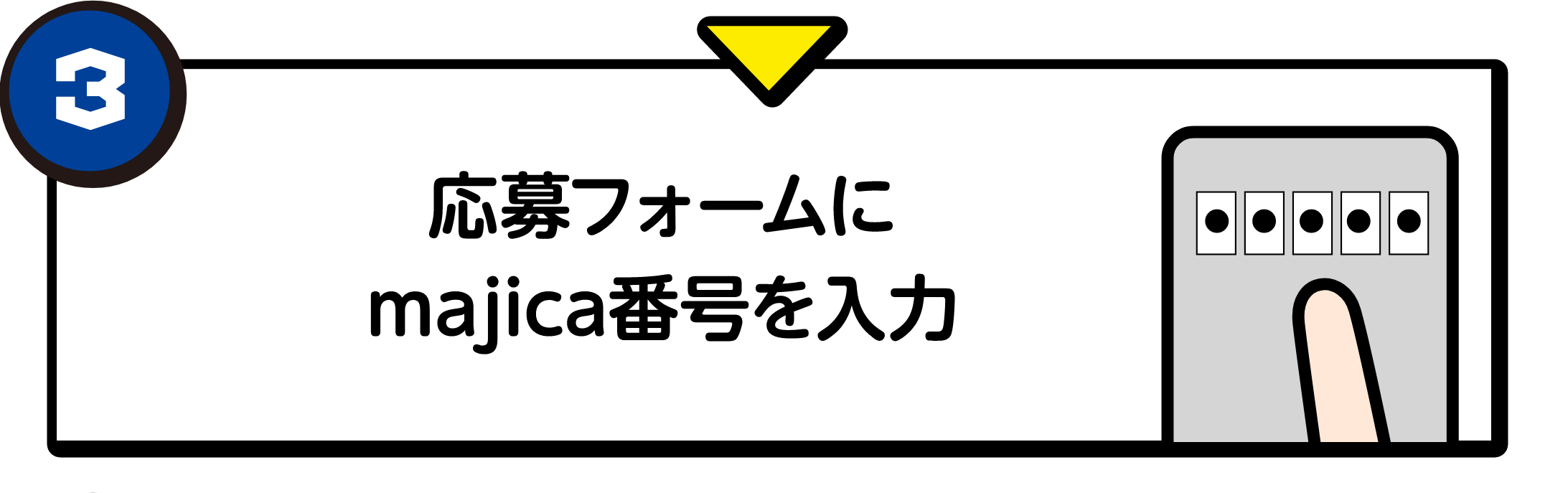 応募フォームにmajica番号を入力
