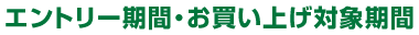 エントリー期間・お買い上げ対象期間