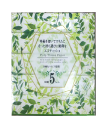外箱を省いてスリムになったエコティッシュ5P
