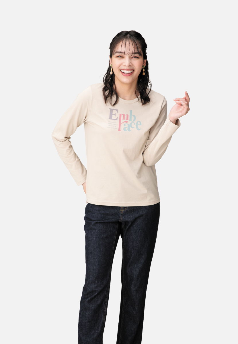 オーガニックコットンロゴプリントTシャツ