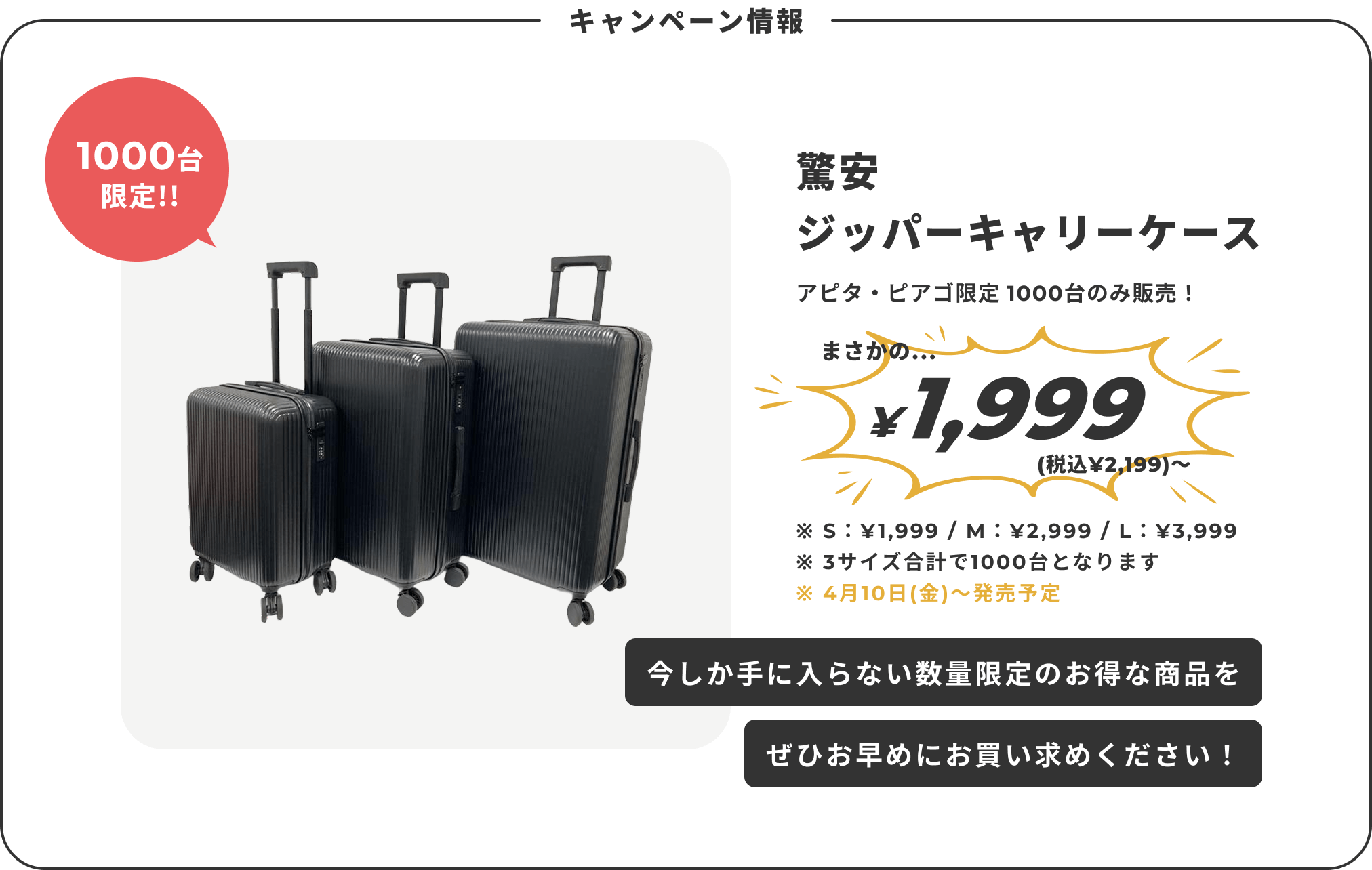 キャンペーン情報